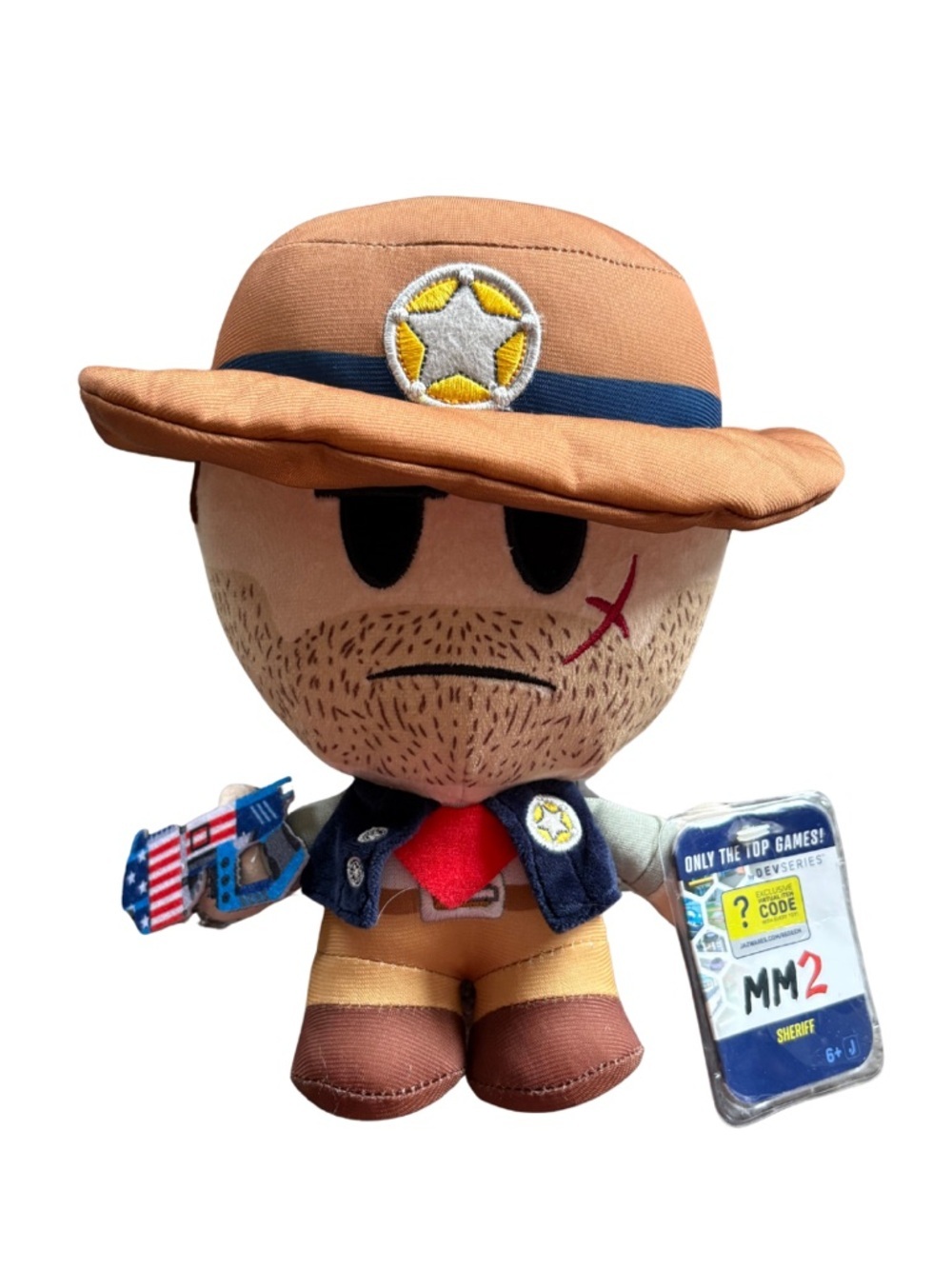 Roblox Murder Mystery 2 Sheriff Plush DevSeries With Code Jazwares 8”